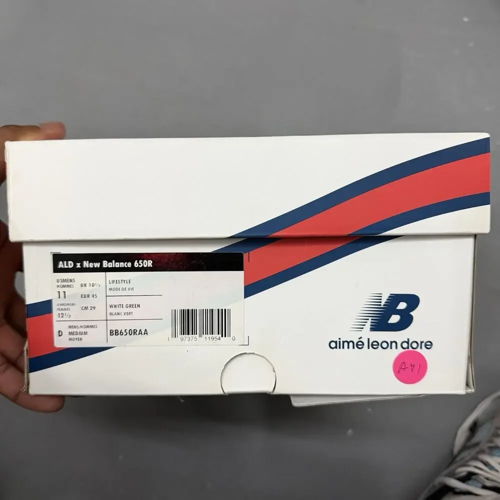 Sz 11 - ALD x New Balance 650R BB650RAA Aime Leon Dore White Green DS New